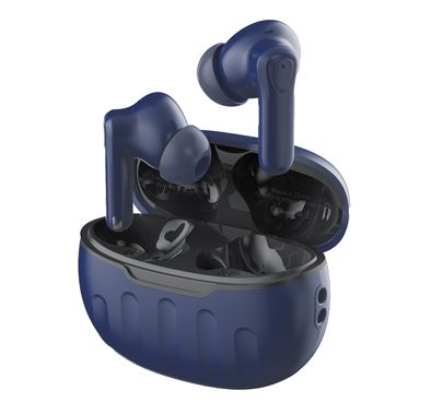 Porodo Blue Sonica TWS Wireless Earbuds with Voice Assistant, Up to 5 Hours Play Time, Bluetooth Version 5.3, 200mAh Charging Case & 30mAh Earbuds Battery, Quick Pairing, Stereo Sound, Up to 120 Hours Standby Time - Blue