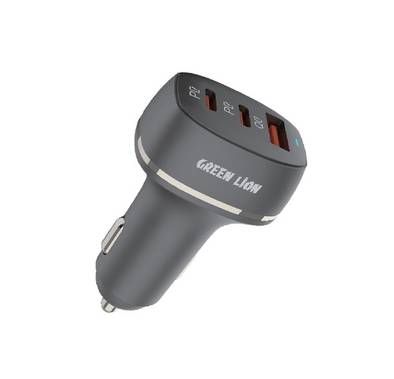 Green Lion Car Charger QC+PD+PD 50W with TC-lPH Data Cabl...