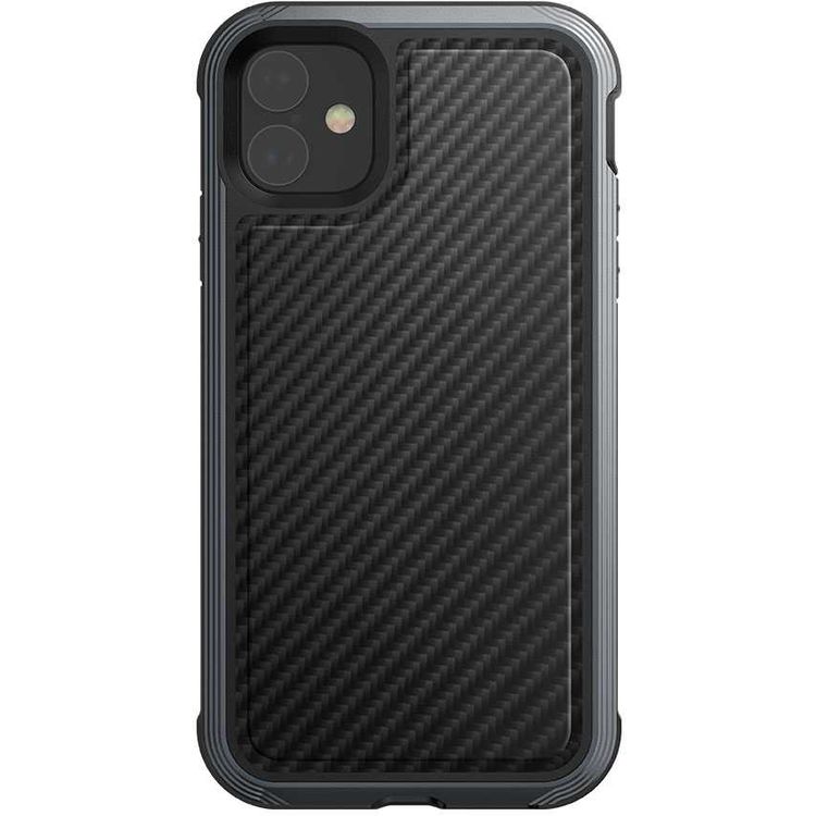 X-Doria Defense Lux Phone Case Compatible for iPhone 11 (6.1") Suitable with Wireless Charging - Black Carbon