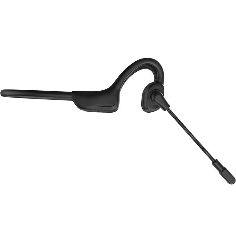 Porodo Vibrix Air Conduction Wireless Headset with Rotating Swivel Microphone, Up to 10 Hours Play Time, 150mAh Battery, Bluetooth Version 5.4, USB-C Charging Port, 1.5 Hours Recharge Time, 15mm Powerful Driver - Black