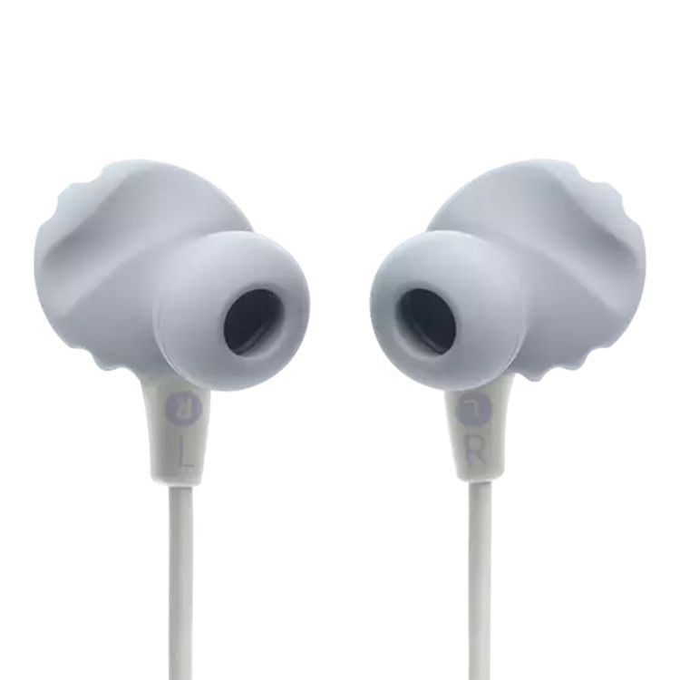 سماعات JBL Endurance Run 2 الرياضية اللاسلكية، IPX5، بلوتوث 5.0، ميكروفون مدمج، جهاز تحكم عن بعد في الكابل - أبيض