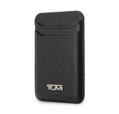 Tumi MagSafe Card Holder with Embossed Balistic Pattern  - Black