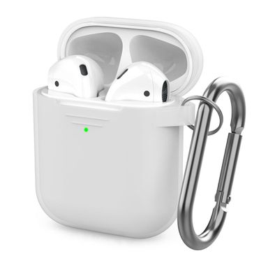 AhaStyle Premium Portable Keychain Silicone Case for Airpods 1/2 Generation, Scratch Resistant, Drop Resistant, Dustproof and Absorbing Protective Cover