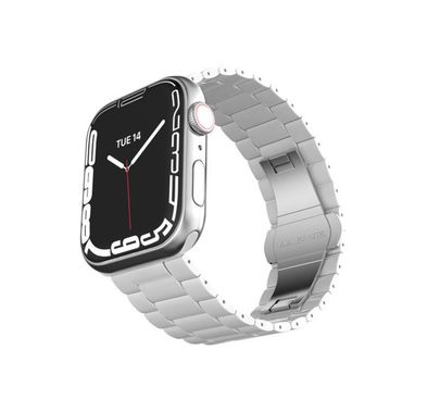 Levelo Nocturne Three-Strain Ceramic Watch Strap for Apple Watch 38/40/41mm, Anti-Scratch, Corrosion-Resistant, Easy Installation - White