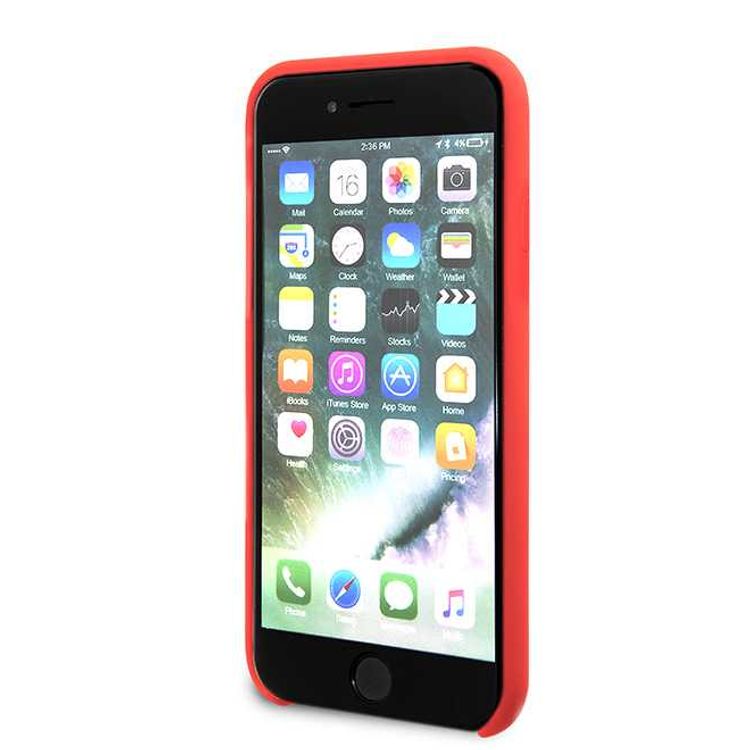 CG MOBILE Ferrari SF Silicone Phone Case Compatible for iPhone 8 / 7 | Protective Mobile Case Officially Licensed - Red