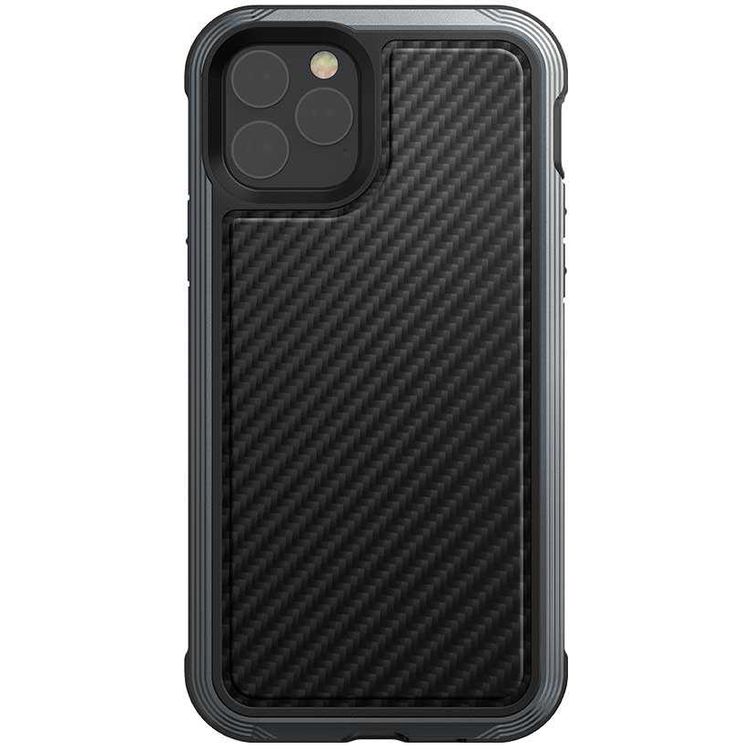 X-Doria Defense Lux Phone Case Compatible for iPhone 11 Pro (5.8") Suitable with Wireless Charging - Black Carbon