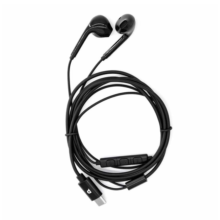 سماعات Powerology ستيريو مع موصل USB-C، طول الكابل 1.2م، قدرة إخراج 3 ميلي واط، جودة صوت عالية الدقة، مقاومة 32Ω - لون أسود