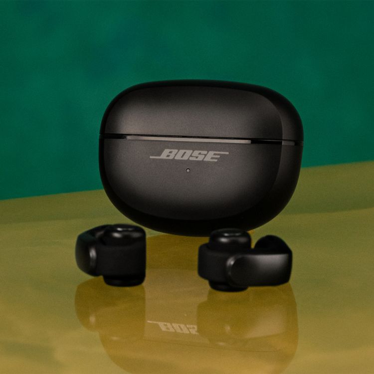 Bose Ultra Open Ear True Wireless Earbuds, Up to 48 Hours of Battery Life, Immersive Audio, Open-Air Design, Surprisingly Private, Snapdragon Sound, Long-Lasting Comfort - Black