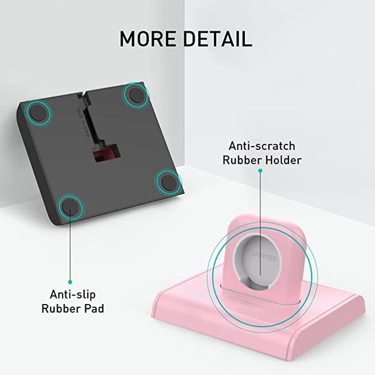 Ahastyle ABS Charging Dock, Compatible with All Apple Watch Models - Black