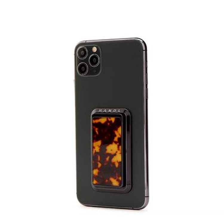 هاندل مقبض هاتف قصدة ، أزواج مع أي هاتف ذكي ، مسند متعدد الوظائف ، متوافق مع الشحن اللاسلكي ، قبضة الهاتف والحامل - سلحفاة