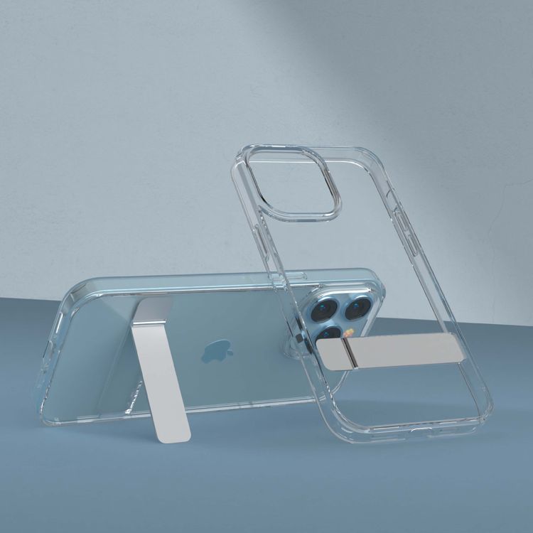 Devia High Transparence Protective Case with Built-In Bracket for iPhone 14 Pro Max - Clear
