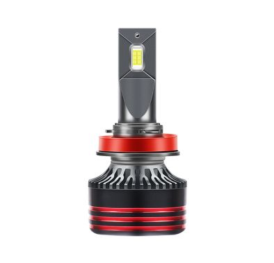 Powerology 70W LED Car Headlight Bulbs H1 with 6000 Lumens Brightness, 6500-7000K, 2 Units, Super Bright Light, Heat Dissipation, Easy Installation - Black