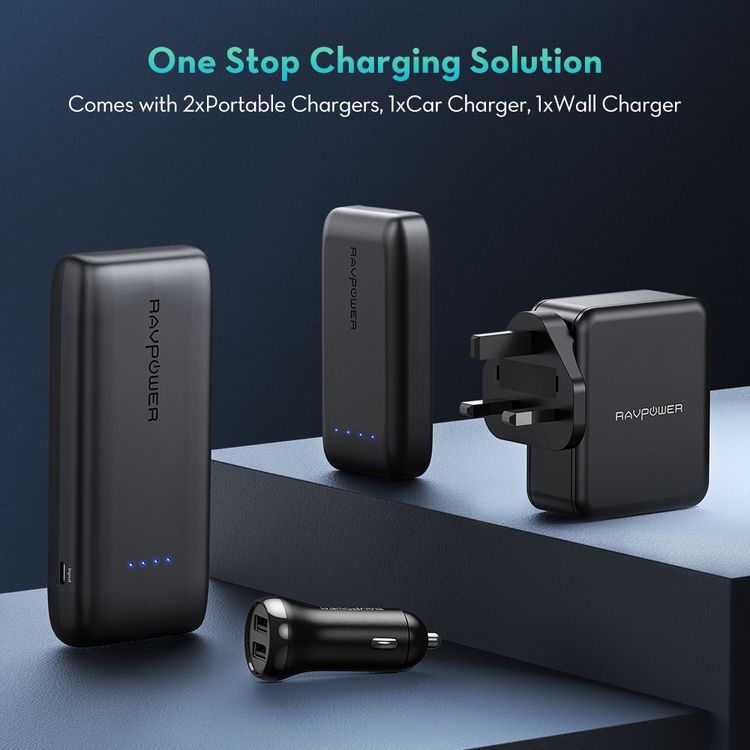 Charger Combo RAVPower RP-PB182-BK 10 in 1 Portable Charger Combo - Black