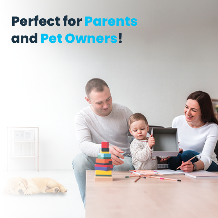 Powerology Powerful Spot Cleaner with Hot Water & Steam Functions, 1800mL Dirty Tank Capacity, 75dB Noise Level, 11kPa Suction Power, Dual-Tank System - Gray