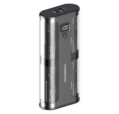 Powerology Crystalline Series Power Bank 20000mAh, PD 65W...