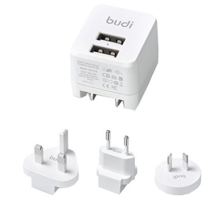 Budi Global Travel Charger 12W - White