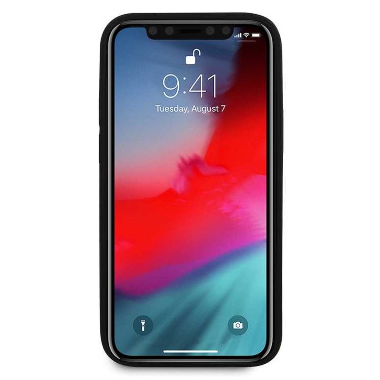 Karl Lagerfeld PU Leather Case Ikonik Outline Embossed and Metal Logo for Apple iPhone 12 Mini (5.4 ) - Pink