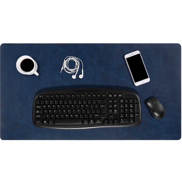 Powerology Vegan Leather Desk Pad - Blue
