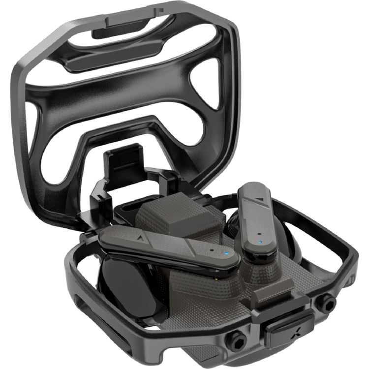 Porodo Soundtec Element True Wireless Earbuds with Rich Bass, Crisp Mic, Low Iatency, Toch Controls, 4 Hours Playtime, 5.3 Bluetooth Version - Black