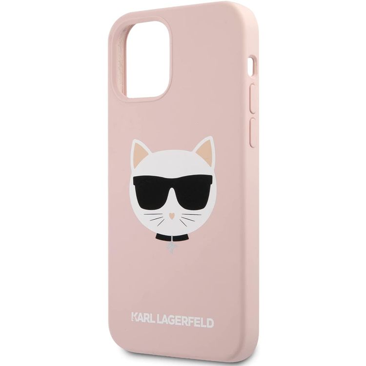 Karl Lagerfeld Silicone Hard Case Choupette Head for iPhone 12 / 12 Pro (6.1") - Pink