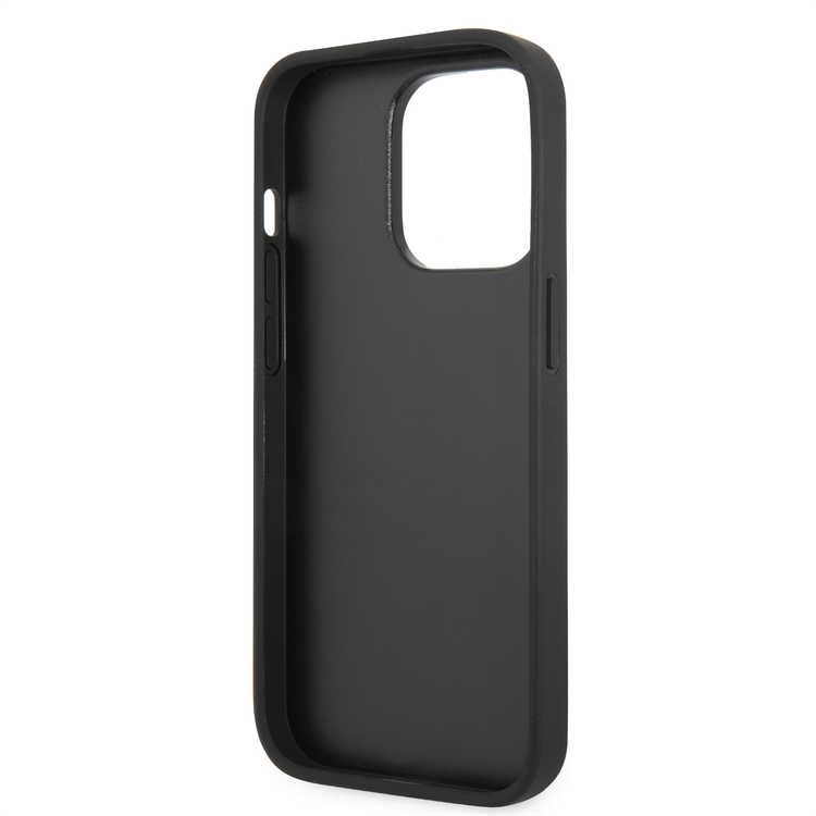 Ferrari Leather Case With Embossed Stripes & Yellow Shield Logo - iPhone 14 Pro Max - Camel