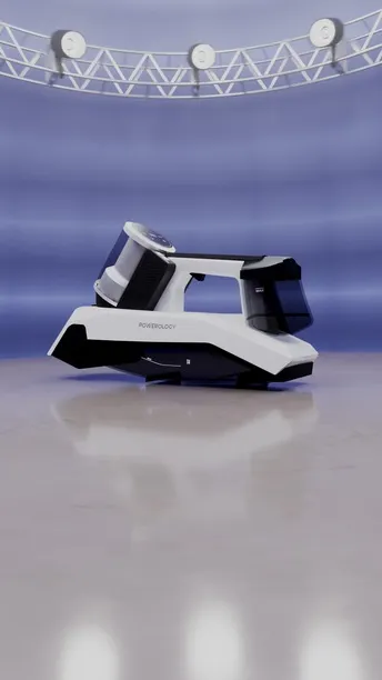 Powerology Cordless Spot Cleaner, 500ml Capacity, 60W, 8000Pa Suction Power, 2000mAh Battery Capacity, less than 76db Noise Level - White