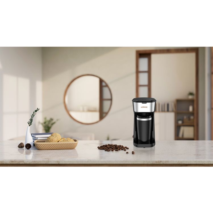 LePresso 450W Coffee Maker with Travelling Mug  - Black