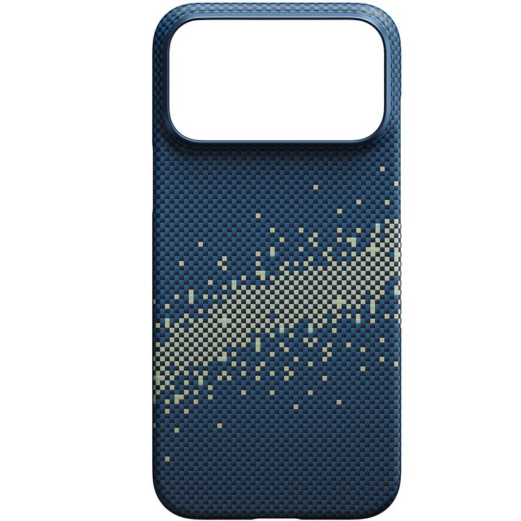 Pitaka Ultra-Slim Case for iPhone 17 Pro with Carbon Fiber Material, PitaTap, Scratch Protection, Lightweight Design, Easy Installation, Magsafe Compatibility - Milky Way Galaxy