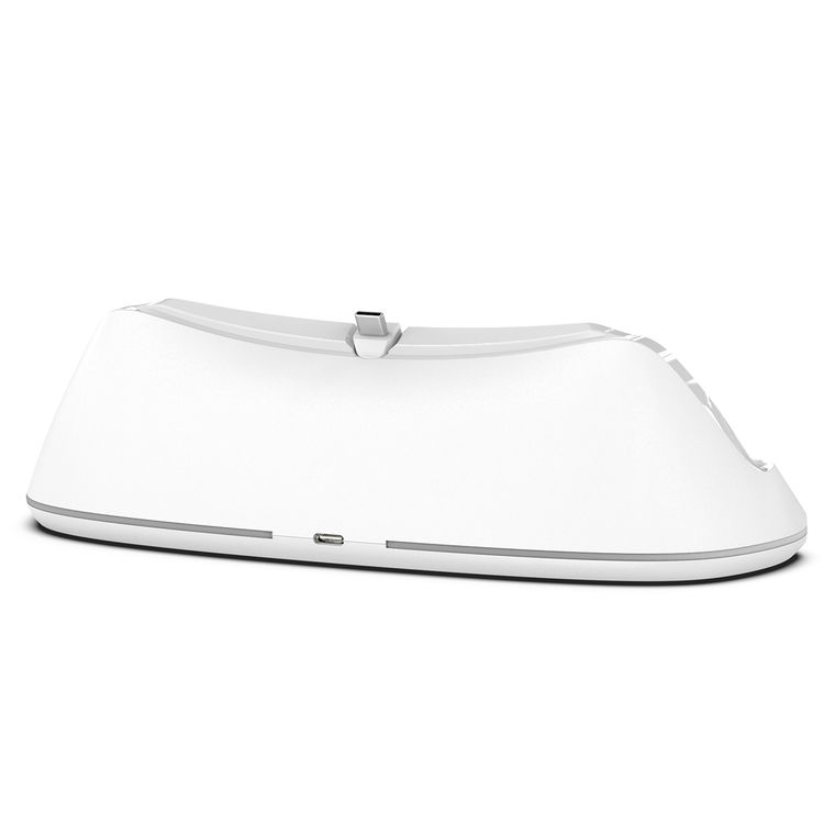 Porodo Gaming PlayStation Portal Charging Dock with RGB Lights, Type-C Connector, 3.5 Hours Charging Time, Built-in Safeguards, Anti-Slip Base, Magnetic Charging - White