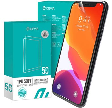 Devia Intelligent TPU Soft Anti-Glare Protector Front Film ( 50pcs ) - Crystal Clear