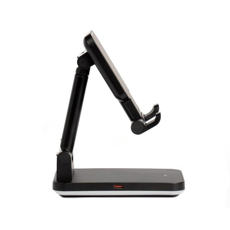 Green Lion Foldable Wireless Charging Stand with 15W Wireless Output, Type-C Interface, 3W TWS Output, Ultra-Stable, Foldable Design, Fast Wireless Charging - Black