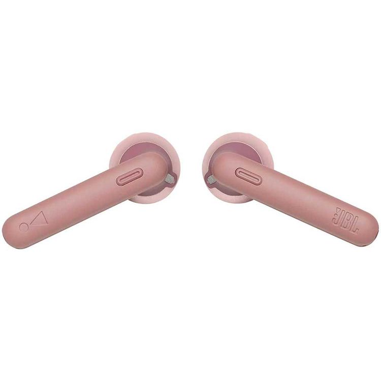 JBL T225 True Wireless Earbud Headphones, Pure Bass Sound, Bluetooth, 25-hours Battery Life, Dual Connect, Native Voice Assistant - Pink