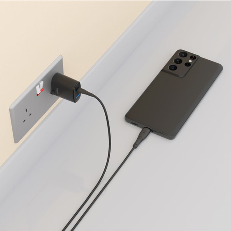 Pawa PVC 60W Data & Quick Charging USB-C to USB-C Cable 1.2m/4ft - Black