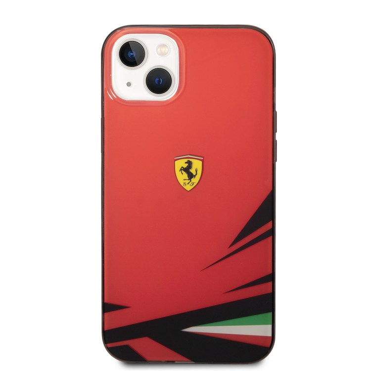 Ferrari PC/TPU Case with Double Layer Print iPhone 14 Plus Compatibility - Red