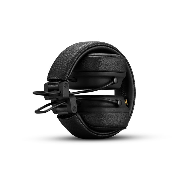 Marshall Major IV On-Ear Wireless Headphones, Foldable Design, 80 Hours of Wireless Play Time, Bluetooth Multipoint Connectivity, Fast & Wireless Charging, Bluetooth Version 5.0, 3 Hours Charging Time, 10 m Bluetooth Range - Black