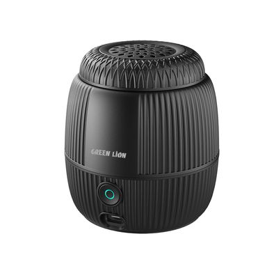 Green Lion Diwan Bakhour Burner with LED Indicator, 120 Seconds Single Burning Time, Up to 10 Burning Cycles Per Charge, Wide Area Coverage, Aesthetic Appearance, Safe & Non-Toxic, Auto-Off Function - Black