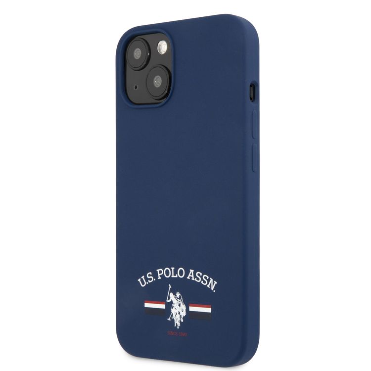 CG MOBILE U.S. Polo Assn. Liquid Silicone Flag Logo USPA Compatible for iPhone 13 (6.1") Shock Absorption, Anti-Scratch, Easy Access to All Ports, & Drop Resistant