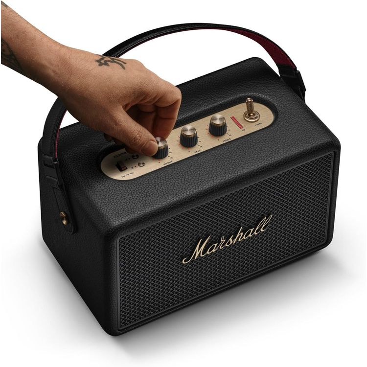 Marshall Kilburn III Portable Wireless Speaker with 50+ Hours Playtime, Stereo Sound, 3.5mm AUX & Auracast Connectivity, Bluetooth Version 5.3, IP54 Water Resistance Level - Black / Brass