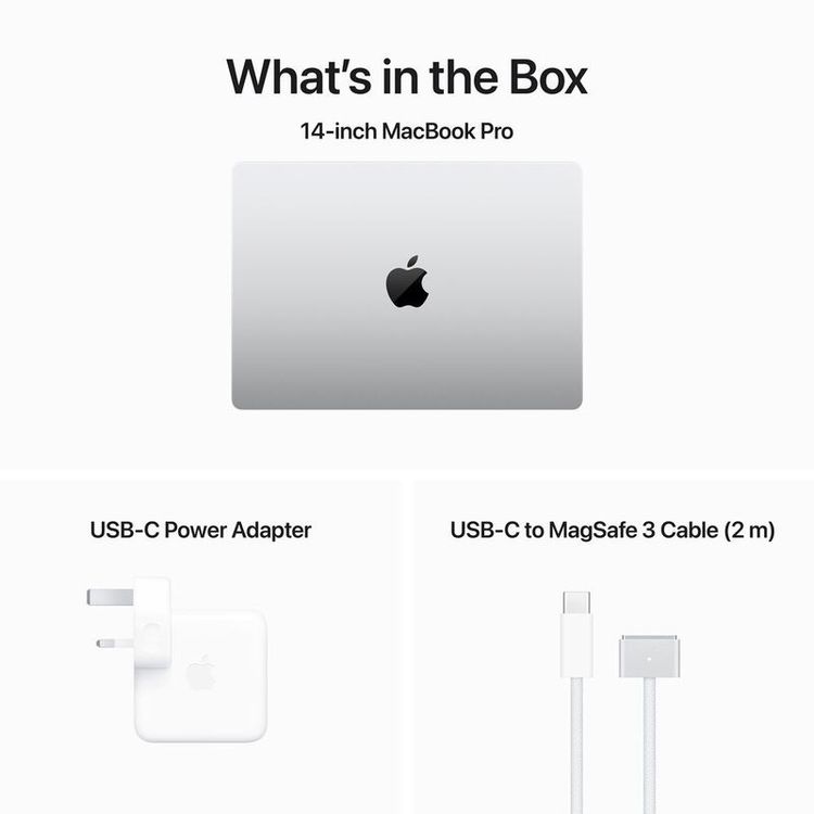 Apple MacBook Pro M3 chip 14 inch with 8-core CPU and 10-core GPU, 8GB, 1TB SSD (Arabic/English) - Silver