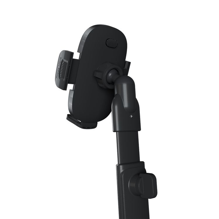 Green Lion GX-63 Cup Holder Phone Mount with 360° Rotation Head, Sturdy Telescopic Arm, Non-Slip Grip Pads, Cable-Friendly Design, ABS + PC Material, Universal Fit Base - Black