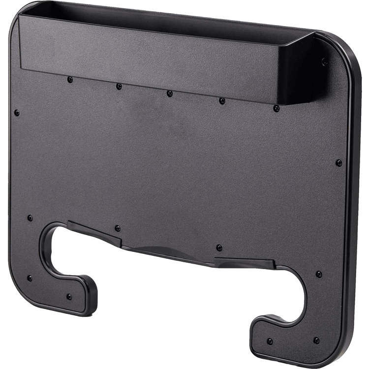 Green Lion Multi-Functional Steering Wheel Tray, 2kg Weight Capacity, Compatible with Circular Steering Wheels (35-42mm), Dual-Mount Design, Gap Storage Box, Easy Cleaning & Installation, Stable Dining Tray, Laptop Workstation, Tablet Slot & Cup Holder – Black