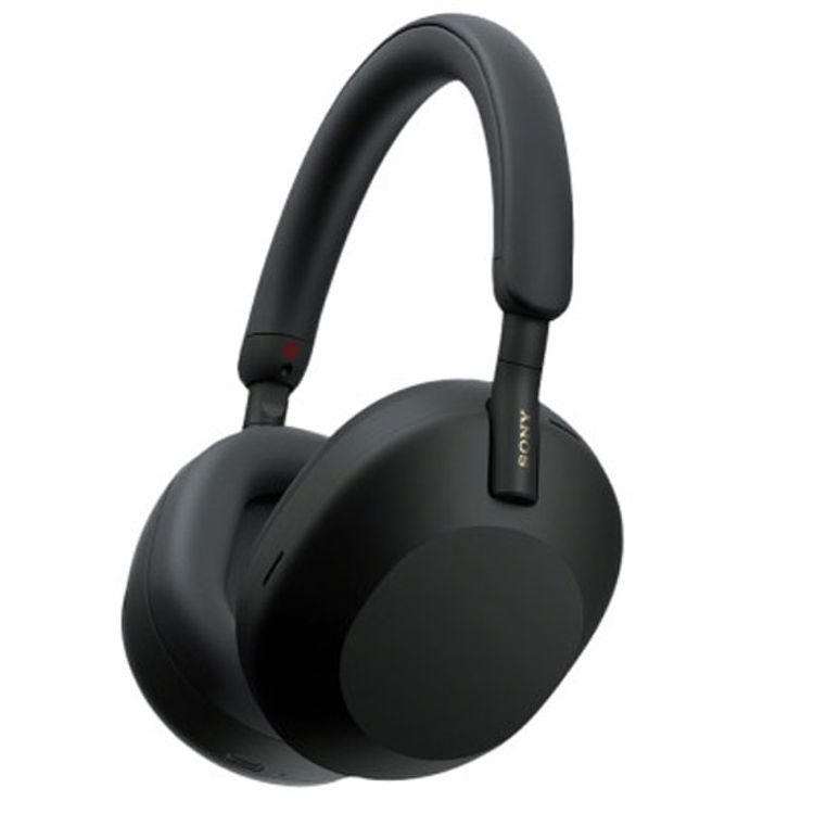 Sony Noise Cancelling Bluetooth Headphones with Faux Leather Memory Foam Material, 30 Hours Battery Life, 3.5 Hours Charging Time, Noise Cancelling, Compatible with Android and iOS - Black