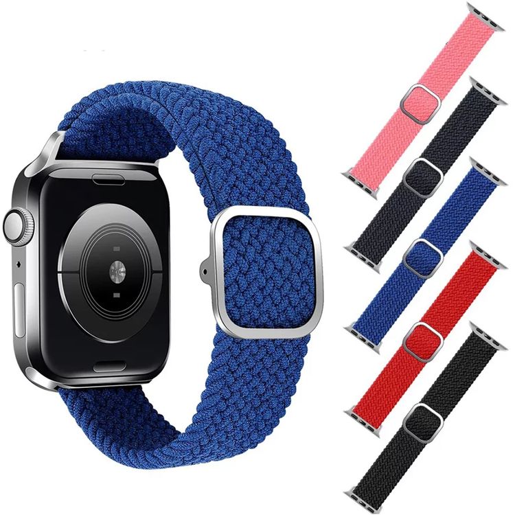 Coteetci Nylon strap with soft and breathable Adjustable Length Strap / Band Compatible With Apple Watch 42/44mm