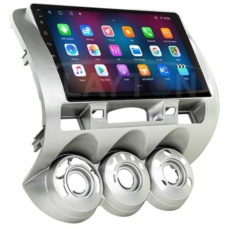 Clayton Android Multimedia System, Honda Jazz 2005 – 2008, 6 GB, 128 GB - Silver