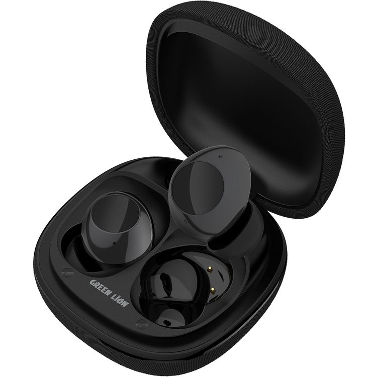 سماعات الأذن اللاسلكية الحقيقية جرين ليون مالبون مع ENC، ميكروفونات مزدوجة، منفذ شحن Type-C، إصدار بلوتوث 5.4. مدى بلوتوث 10 متر، بطارية حقيبة بسعة 300 مللي أمبير، وقت شحن ساعتين، وقت استعداد 21 ساعة، عرض حالة البطارية - باللون الأسود.