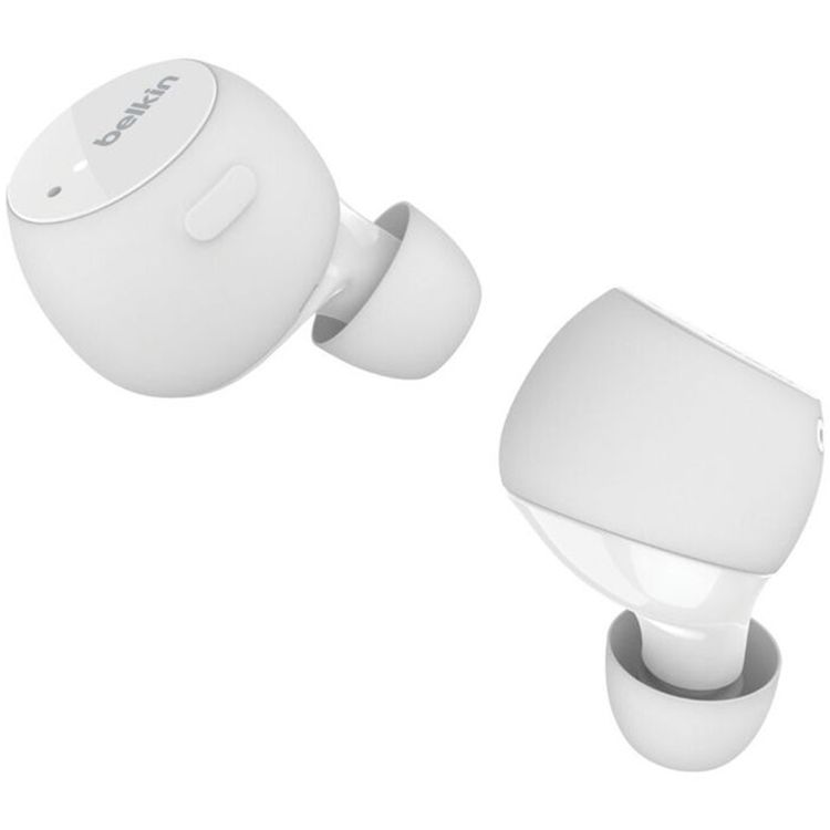 Belkin Soundform Immerse Noise Cancelling Earbuds, Google Fast Pair, Up to 24 Hours Battery Life, Wireless/ Bluetooth Connection Type - White