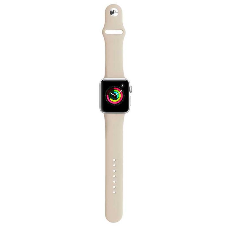 Porodo Silicone Watch Band Compatible For Apple Watch 44mm / 42mm - Light Brown