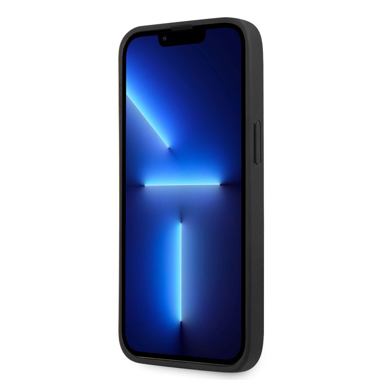 CG MOBILE Mercedes Benz Genuine Leather Hard Case Quilted Stars Pattern Metal Star Logo Compatible for iPhone 13 Pro Max (6.7") Easy Access to All Ports, Anti-Scratch, Shock Absorption Back Cover Suitable with Wireless Charging Officially Licensed