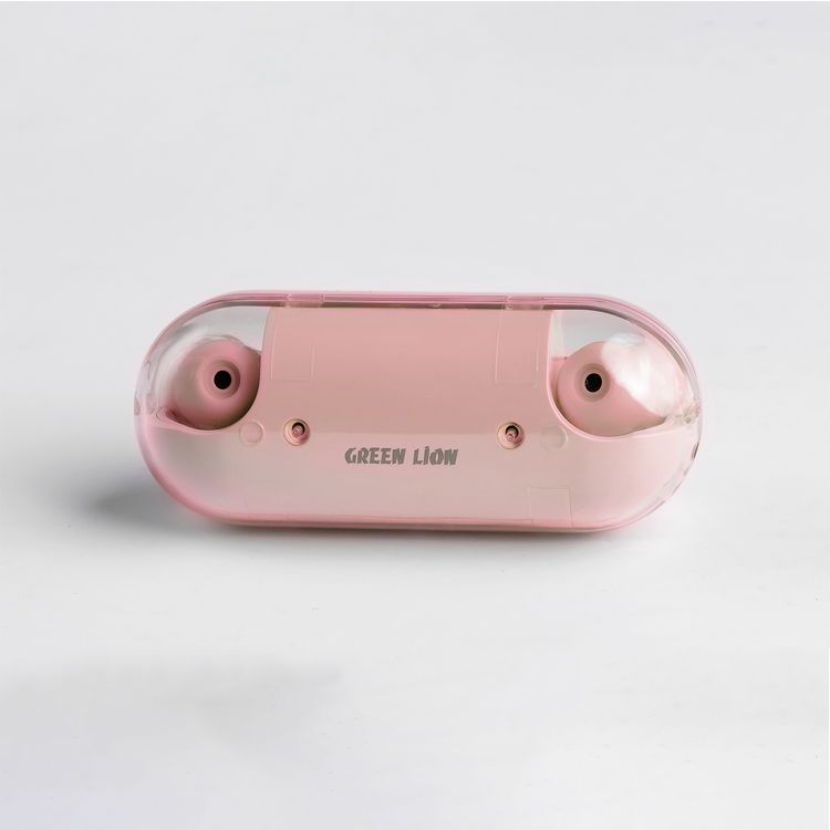 Green Lion Sonic Wireless Earbuds with LED Power Display, 4 Hours Working Time, Bluetooth 5.3, 200mAh Charging Case, 30mAh Earbuds Battery, Bass Sound Effect, 10m Bluetooth Range - Pink