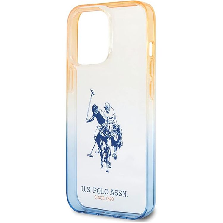 USPA PC/TPU Case with Dyed Bumper & Horse Logo iPhone 14 Pro Compatibility - Orange